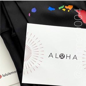 🌈 RARE NWT Rainbow Hawaii Lululemon Wunder Under 25" Legging 2